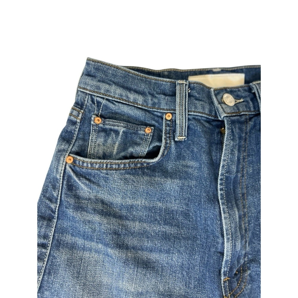 MOTHER Superior Jeans High Waisted Raw Fray Hem Study Hover 25 X 27 - Picture 12 of 15